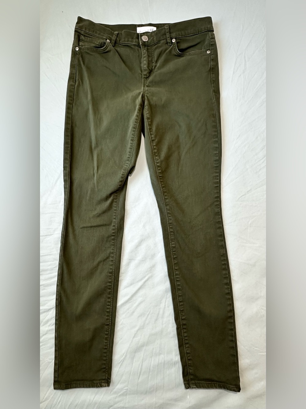 LOFT Modern Skinny Jeans | Size 27/4 | Olive/Army Green - Picture 2 of 5